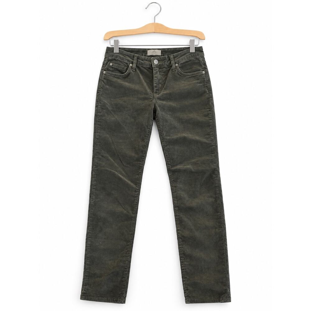 Quiet Luxury Preppy Heritage Olive Corduroy Skinny Pants KUT Diana Stretch 4 - Picture 3 of 14